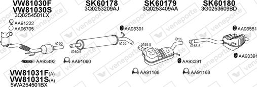 Veneporte 600246 - Система випуску ОГ autocars.com.ua