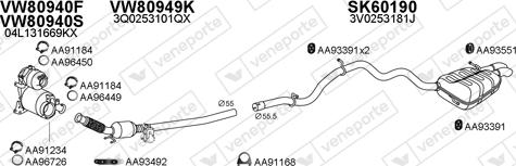 Veneporte 600250 - Система випуску ОГ autocars.com.ua
