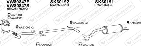 Veneporte 600252 - Система випуску ОГ autocars.com.ua