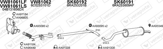 Veneporte 600253 - Система випуску ОГ autocars.com.ua