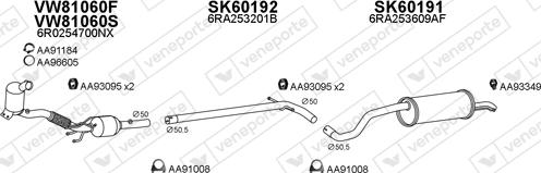 Veneporte 600255 - Система випуску ОГ autocars.com.ua