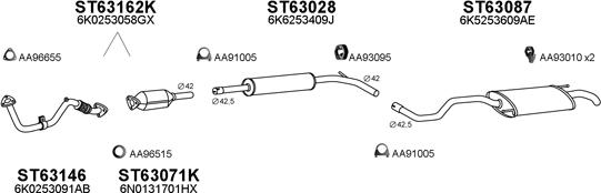 Veneporte 630015 - Система выпуска ОГ avtokuzovplus.com.ua