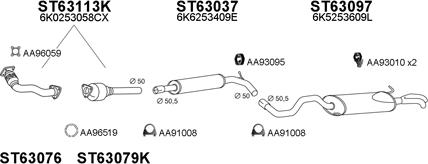 Veneporte 630034 - Система выпуска ОГ avtokuzovplus.com.ua