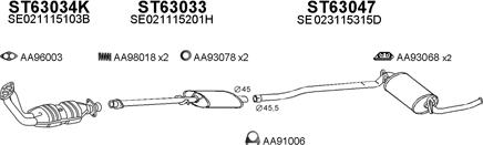 Veneporte 630113 - Система випуску ОГ autocars.com.ua