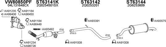 Veneporte 630303 - Система випуску ОГ autocars.com.ua