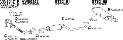 Veneporte 630310 - Система випуску ОГ autocars.com.ua