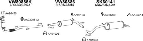 Veneporte 630326 - Система випуску ОГ autocars.com.ua