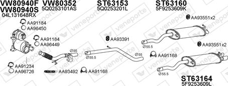 Veneporte 630344 - Система випуску ОГ autocars.com.ua
