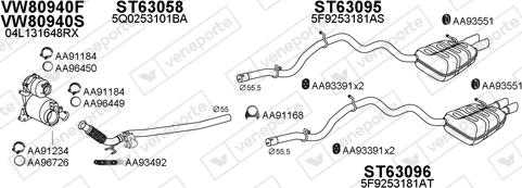 Veneporte 630345 - Система випуску ОГ autocars.com.ua