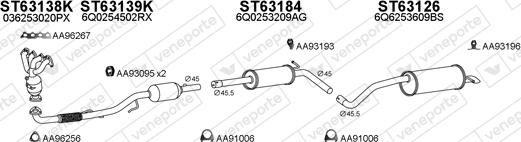 Veneporte 630357 - Система випуску ОГ autocars.com.ua