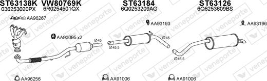 Veneporte 630359 - Система випуску ОГ autocars.com.ua