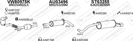 Veneporte 630391 - Система випуску ОГ autocars.com.ua