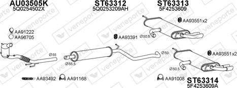 Veneporte 630399 - Система випуску ОГ autocars.com.ua