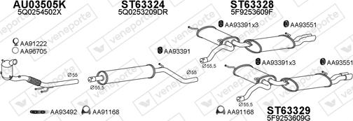 Veneporte 630404 - Система випуску ОГ autocars.com.ua