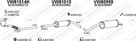 Veneporte 630405 - Система випуску ОГ autocars.com.ua