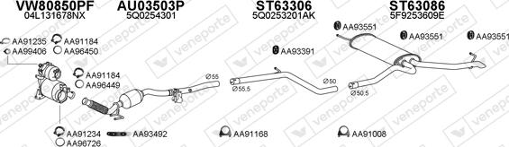 Veneporte 630409 - Система випуску ОГ autocars.com.ua