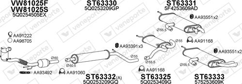 Veneporte 630411 - Система випуску ОГ autocars.com.ua