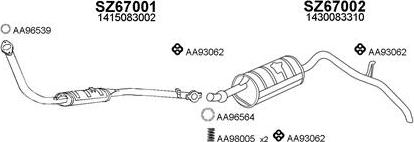 Veneporte 670043 - Система випуску ОГ autocars.com.ua