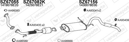 Veneporte 670088 - Система випуску ОГ autocars.com.ua