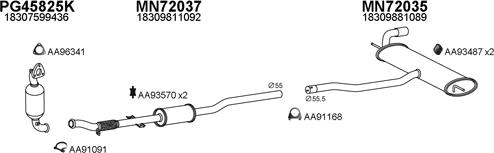 Veneporte 720030 - Система випуску ОГ autocars.com.ua