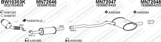 Veneporte 720035 - Система випуску ОГ autocars.com.ua