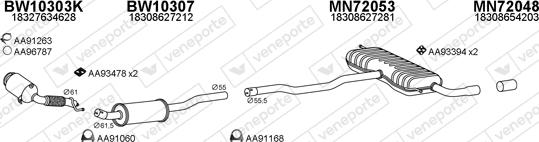 Veneporte 720039 - Система випуску ОГ autocars.com.ua