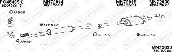 Veneporte 720041 - Система випуску ОГ autocars.com.ua