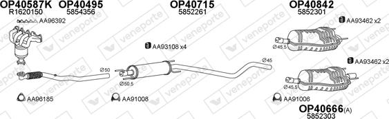 Veneporte 770390 - Система випуску ОГ autocars.com.ua
