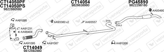 Veneporte 770534 - Система випуску ОГ autocars.com.ua