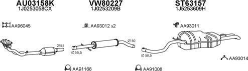 Veneporte 800004 - Система випуску ОГ autocars.com.ua