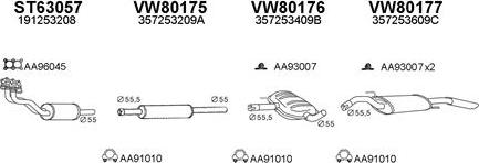 Veneporte 800140 - Система випуску ОГ autocars.com.ua