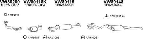 Veneporte 800223 - Система випуску ОГ autocars.com.ua