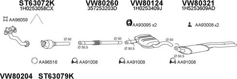 Veneporte 800227 - Система выпуска ОГ avtokuzovplus.com.ua