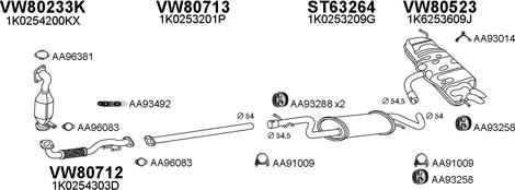 Veneporte 800284 - Система випуску ОГ autocars.com.ua