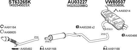 Veneporte 800294 - Система випуску ОГ autocars.com.ua