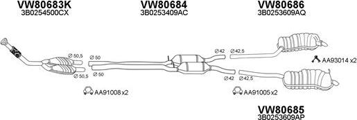 Veneporte 800439 - Система випуску ОГ autocars.com.ua