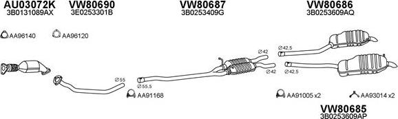 Veneporte 800449 - Система выпуска ОГ avtokuzovplus.com.ua