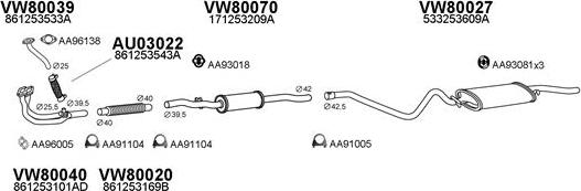 Veneporte 800495 - Система випуску ОГ autocars.com.ua