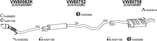 Veneporte 800611 - Система випуску ОГ autocars.com.ua