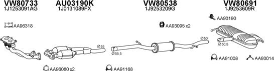 Veneporte 800654 - Система випуску ОГ autocars.com.ua