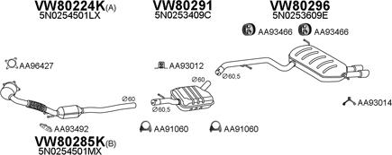 Veneporte 800684 - Система випуску ОГ autocars.com.ua