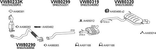 Veneporte 800688 - Система випуску ОГ autocars.com.ua