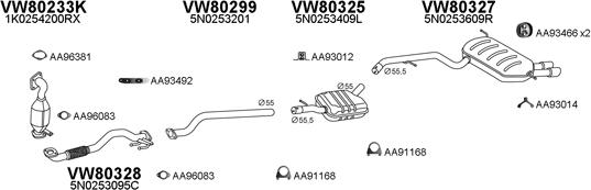 Veneporte 800690 - Система выпуска ОГ avtokuzovplus.com.ua