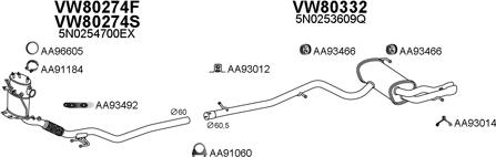 Veneporte 800692 - Система випуску ОГ autocars.com.ua