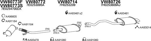 Veneporte 800700 - Система випуску ОГ autocars.com.ua