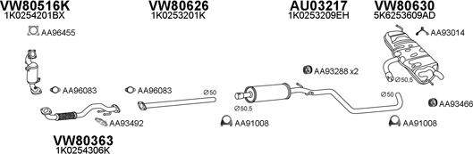 Veneporte 800722 - Система випуску ОГ autocars.com.ua
