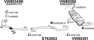 Veneporte 800734 - Система випуску ОГ autocars.com.ua