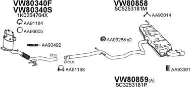 Veneporte 800793 - Система випуску ОГ autocars.com.ua