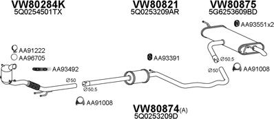 Veneporte 800806 - Система випуску ОГ autocars.com.ua