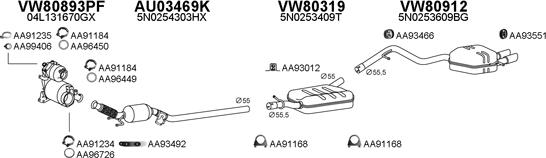 Veneporte 800825 - Система випуску ОГ autocars.com.ua